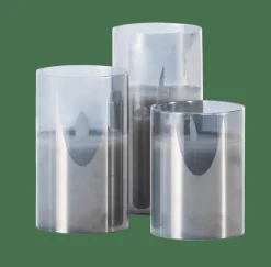 CASA ION Candele Led Set Di 3 Grigio| Candele Led