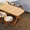 CASA JULES Set Da Giardino Con Cuscini Per Sedie Beige| Set Da Giardino|Tavoli Da Giardino