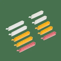 CASA KLIPPER Clip Chiudisacchetto Set Di 10 Mix Di Colori Grigio, Giallo Scuro, Terracotta| Accessori Da Cucina