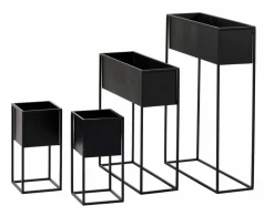 CASA LARGO Vaso Per Piante Nero| Supporti Per Piante