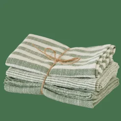 CASA LAURENT Strofinacci Set Di 3 Verde| Strofinacci