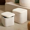 CASA LIAM Con Contenitore Bianco| Pouf Portatutto