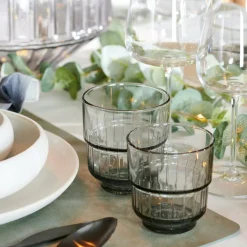 CASA LINQ Vetro 26,6 CL Grigio| Bicchieri Da Acqua