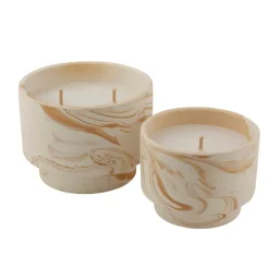 CASA MARBLE Candela Da Esterno Bianco, Arancione| Candele Da Giardino