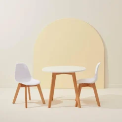 CASA MATHIAS Tavolo Per Bambini Con 2 Sedie Naturale/bianco| Kids