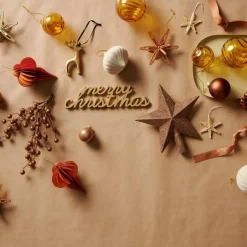 CASA MERRY XMAS Soprammobile Dorato| Figurine Decorative