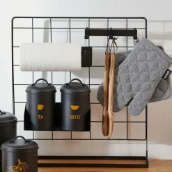 CASA MODULAR Appendiabiti Con 3 Ganci Nero| Decorazioni Da Parete