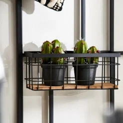 CASA MODULAR Set Di 7 Ganci Nero| Decorazioni Da Parete|Scaffali Da Parete