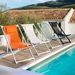 CASA MONTEREY Sedia Pieghevole Bianco| Sedie Da Spiaggia