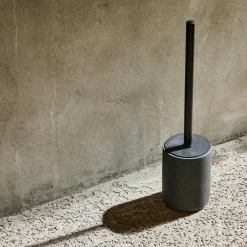 CASA MOON Scopino WC In Supporto Nero, Grigio Scuro| Accessori Per Il Wc
