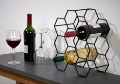 CASA NAU Cantinetta Per 9 Bottiglie Nero| Accessori Per Vino