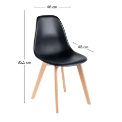 CASA NEW MATS Sedia Da Pranzo Nero| Sedie Da Pranzo
