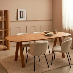 CASA NEW OAK Gamba Del Tavolo Nero| Tavoli