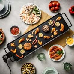 CASA NEW PLANCHA Griglia XXL Nero| Elettrodomestici