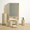CASA NEW RESIN Bicchiere Porta Spazzolino Naturale| Accessori Da Lavandino