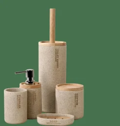 CASA NEW RESIN Bicchiere Porta Spazzolino Naturale| Accessori Da Lavandino