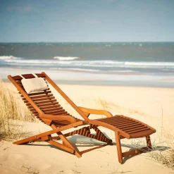 CASA NEW VIP Sedia Relax Senza Poggiapiedi Naturale| Sdraio