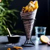 CASA NJAM Supporto Per Cartoccio Nero| Aperitivo E Tapas