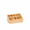 CASA ORGANOO Contenitore Per Cotton Fioc Trasparente, Naturale| Accessori Da Lavandino
