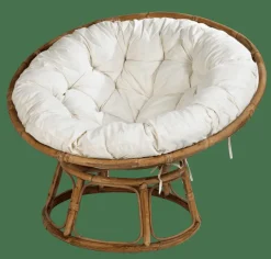 CASA PAPASAN Sedia Lounge Naturale, Bianco Antico| Poltrone