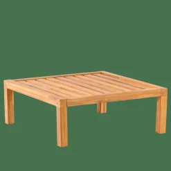 CASA PAULETTE Tavolo & Pouf Lounge Naturale| Tavolini Da Giardino|Set Lounge