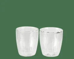 CASA PAUSA Bicchiere 2a Parete Set Di 2 12,5 CL Trasparente| Bicchieri Da Caffè|Bicchieri Da Tè