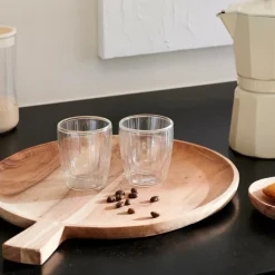 CASA PAUSA Bicchiere 2a Parete Set Di 2 12,5 CL Trasparente| Bicchieri Da Caffè|Bicchieri Da Tè