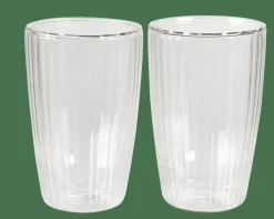 CASA PAUSA Bicchiere 2a Parete Set Di 2 45 CL Trasparente| Bicchieri Da Caffè|Bicchieri Da Tè