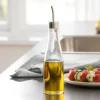 CASA PURE Bottiglietta Per Olio Argentato, Trasparente| Bottiglie Per Olio