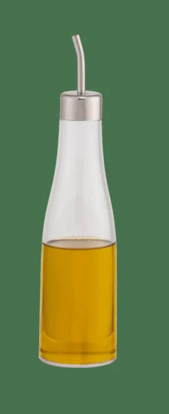 CASA PURE Bottiglietta Per Olio Argentato, Trasparente| Bottiglie Per Olio