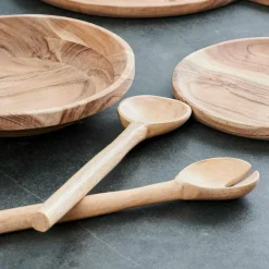 CASA PURE LUXURY Set Per Servire Naturale| Posate Per Insalata