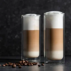 CASA RELAX Bicchieri A Doppia Parete,set Di 2 30 CL Trasparente| Bicchieri Da Caffè|Bicchieri Da Tè
