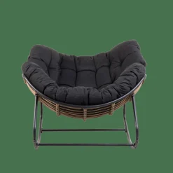 CASA ROCKO Sedia A Dondolo Nero| Sedie Lounge