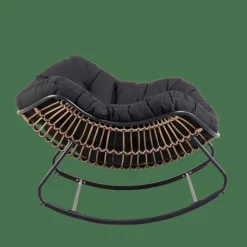 CASA ROCKO Sedia A Dondolo Nero| Sedie Lounge