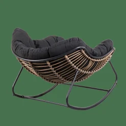 CASA ROCKO Sedia A Dondolo Nero| Sedie Lounge