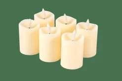 CASA RUSTIC Candele Led Set Da 6 Avorio| Candele Led