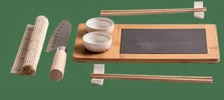 CASA SAMOURAI Set Per Sushi 10 Pezzi Naturale| Strumenti Da Cucina
