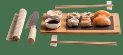 CASA SAMOURAI Set Per Sushi 10 Pezzi Naturale| Strumenti Da Cucina
