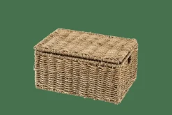 CASA SEAGRASS Cesto Portatutto M Con Coperchio Naturale| Cesti Portatutto