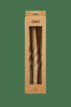 CASA SPIRAL Candela S/3 Taupe| Candele