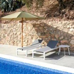 CASA SYDNEY Lettino Set Di 2 Bianco| Lettini