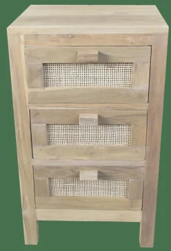 CASA TECK Armadio A 3 Cassetti Naturale| Cassettiere