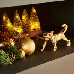 CASA TIGER Tigre Decorativa Dorato| Figurine Decorative