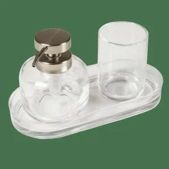 CASA TOKIO Dispenser Per Sapone Trasparente| Accessori Da Lavandino