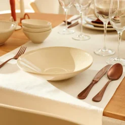 CASA TOKO SAND Piatto Fondo Beige| Piatti