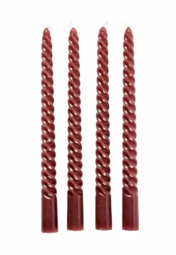 CASA TWIST Candele Intrecciate Set Di 4 Verde| Candele