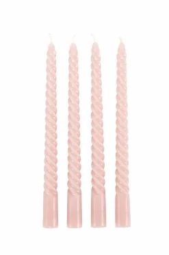 CASA TWIST Candele Intrecciate Set Di 4 Verde| Candele