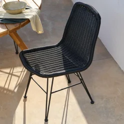 CASA VIENNA Sedia Da Tavolo Nero| Sedie Da Pranzo|Sedie Da Giardino