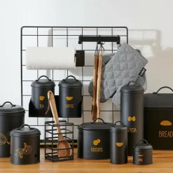 CASA VIRA Contenitore Nero| Contenitore Per Alimenti|Scatole Conserva Vivande