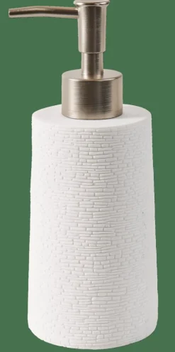 CASA WHITE ELEGANCE Dispenser Per Sapone Bianco, Argentato| Accessori Da Lavandino
